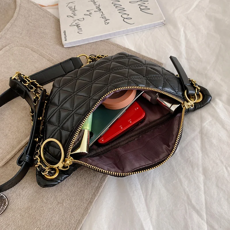 

2020 Trend Mini Chain Shoulder Bag Classic Texture PU Women Handbag Casual New V Pattern Lady Messenger Crossbody Bag Casual Sac