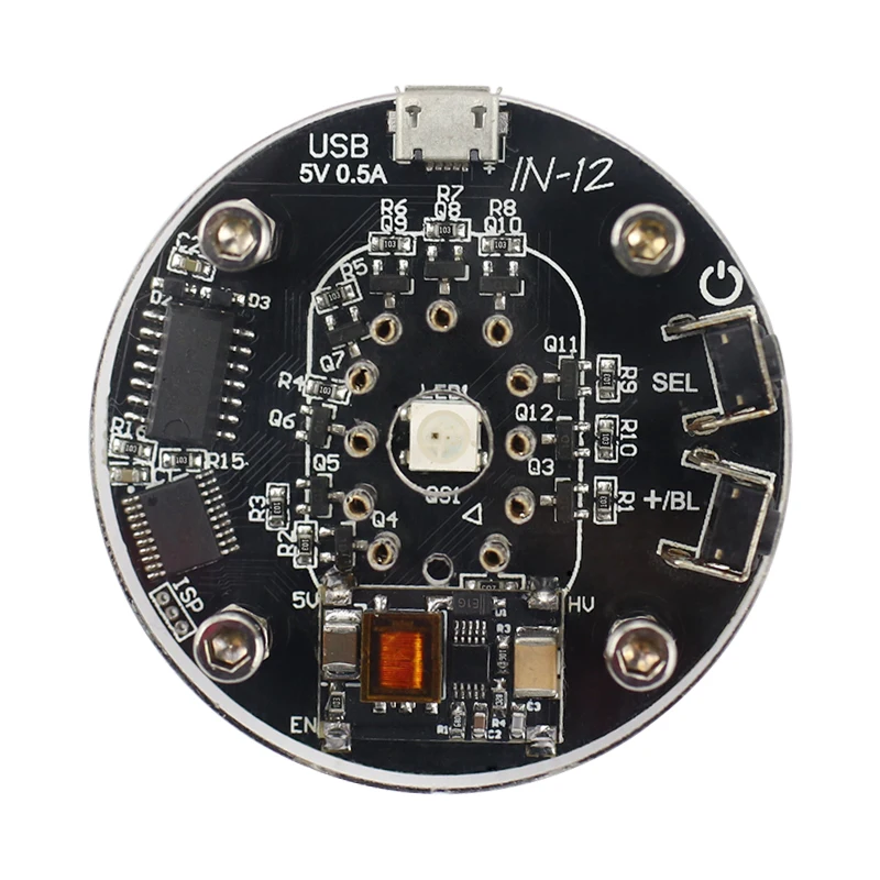 GHXAMP IN-12 Nixie часы RGB Аудио электронные аксессуары DIY одна трубка светящиеся часы micro USB DC5V