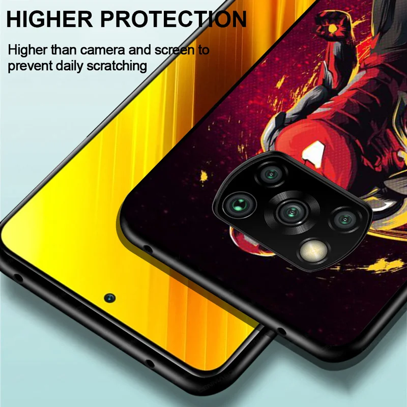 

Marvel Avengers Iron Man Super Hero For Xiaomi Poco C3 M3 M2 X3 NFC X2 F3 F2 F1 Mi A3 A2 Lite Pro TPU Silicone Black Phone Case