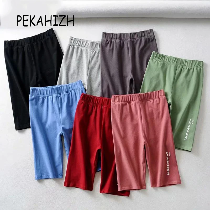 

Sexy High waist shorts black biker shorts women elastic skinny fitness korean summer shorts Streetwear Letter print short mujer