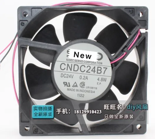 

CNDC24B7 24V 0.2A 4,8 W 12038 fan 120*120*38 сервовентилятор