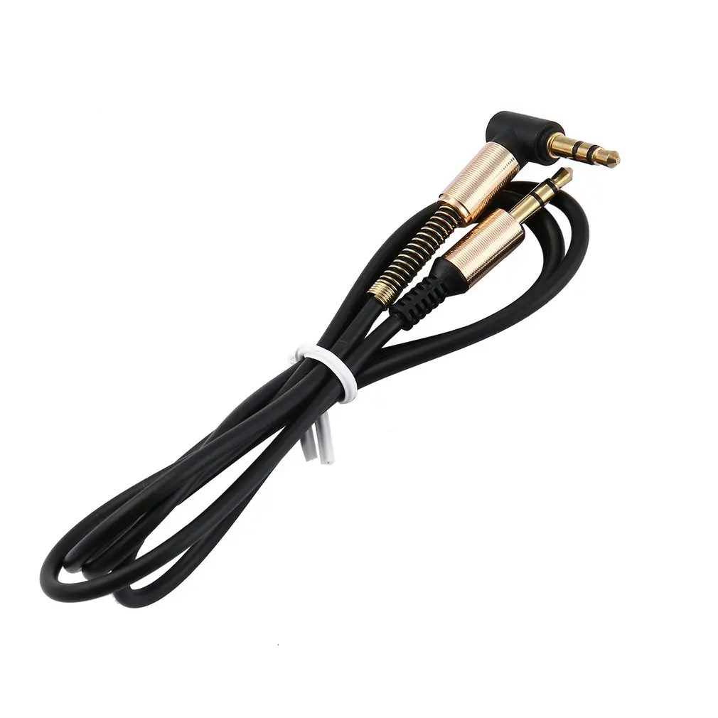 

3.5 Mm Jack 1M AUX Audio Cable Cable Gold Plug Line Cord Spring Male to Male HDMI-compatible for Phone Car Speaker Headphone