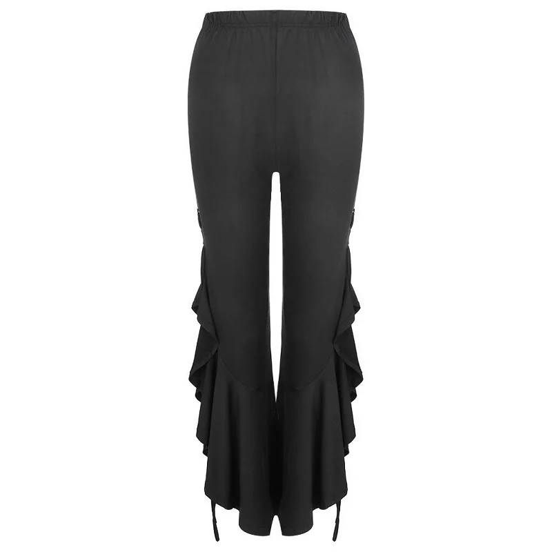 Женские модные брюки с высокой талией женская черная вечерняя вечерние