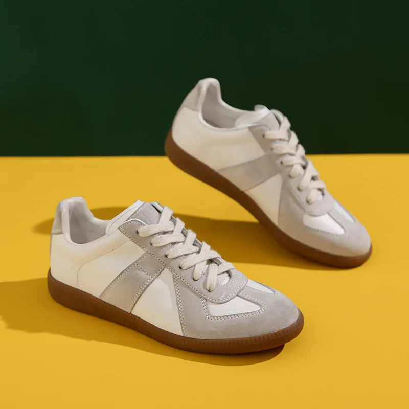 

Withered 2021ss England Style Patchwrok Sneakers Female Genuine Leather Vulcanized Shoes Women Casual Shoes Woman Training Shoes