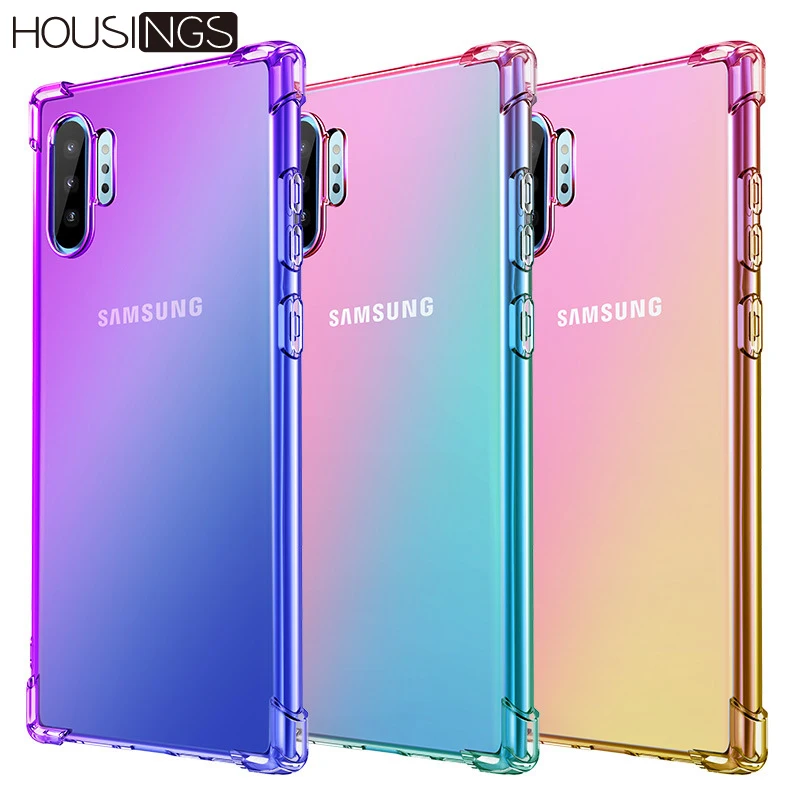 Phone Case For Samsung Note 10 Plus Pro Gradient Cover Galaxy Rainbow Coque Bumper Shell |