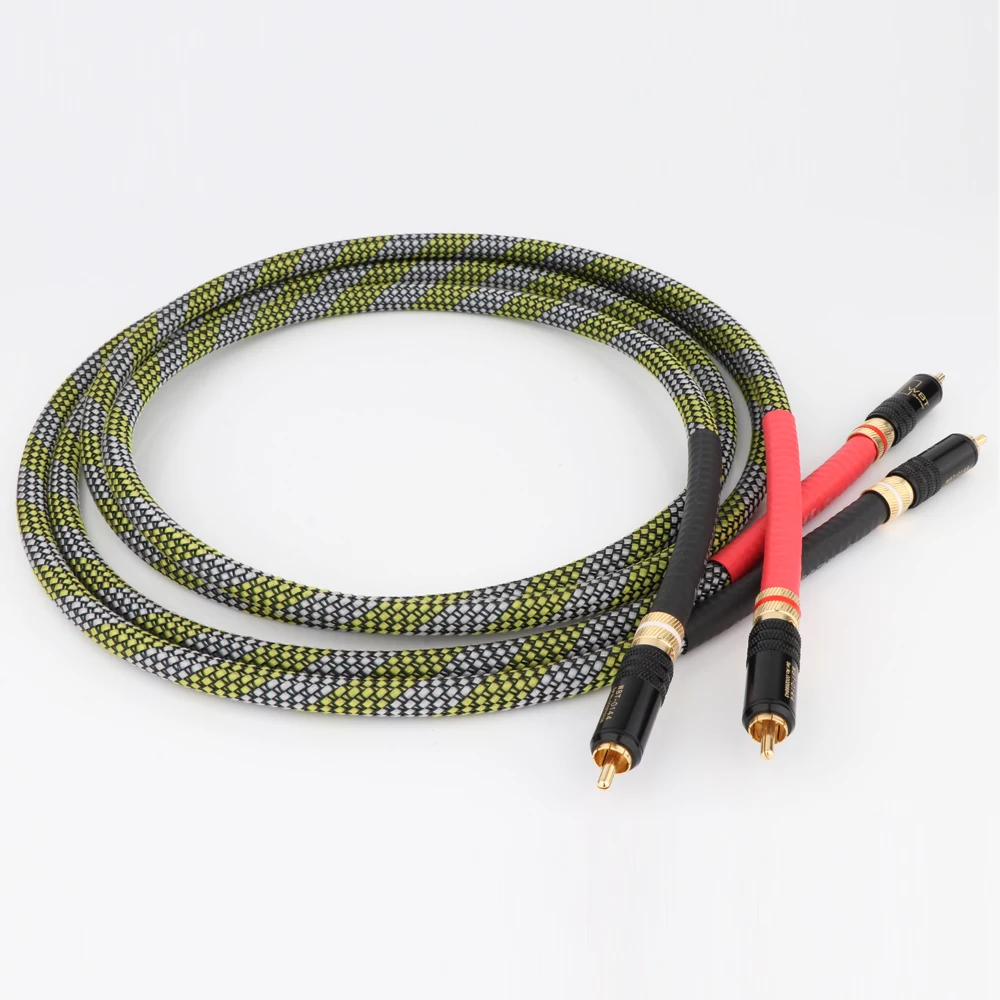 Hi-Fi Соединительный кабель RCA Hi-end 2RCA со штыревыми соединителями на обоих концах