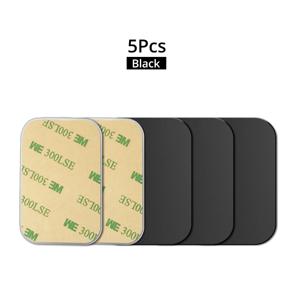 5pcs Square Black ANMONE Универсальный магнитный автомобильный держатель для телефона металлическая пластина Магнитная подставка железный лист наклейка для мобильного телефона Автомобильный держатель Подставка крепление - Цвет: 5pcs Square Black