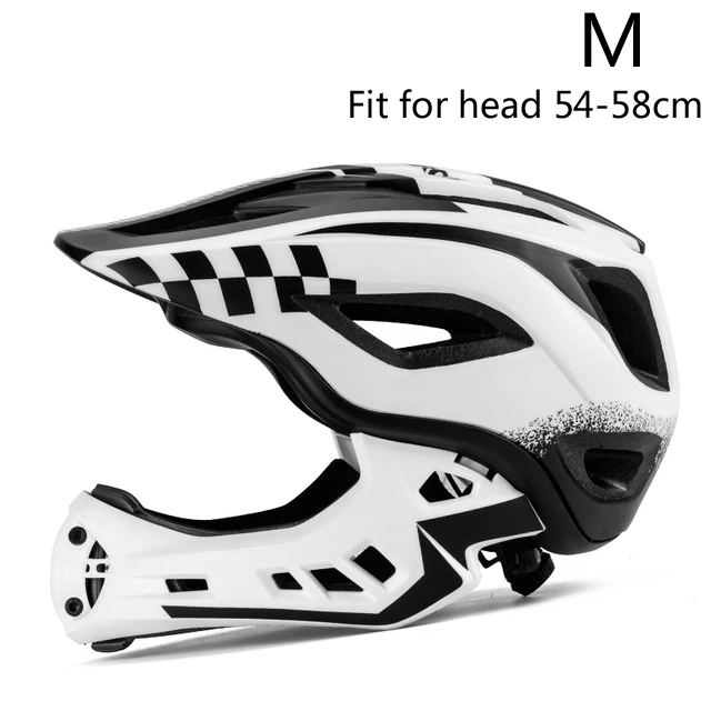 White Child Helmet M ROCKBROS 2 в 1, полностью покрытые детские шлемы, велосипедные шлемы, велосипедные шлемы с животными, детские шлемы, EPS спортивные защитные шляпы для параллельных автомобилей - Цвет: White Child Helmet M