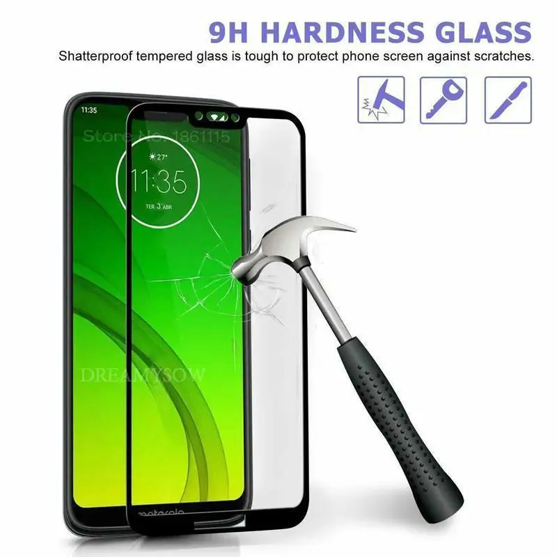 9H закаленное стекло для moto G9 G8 G7 Plus Play One MACRO/action/ZOOM P50 полное покрытие на g7 мощная