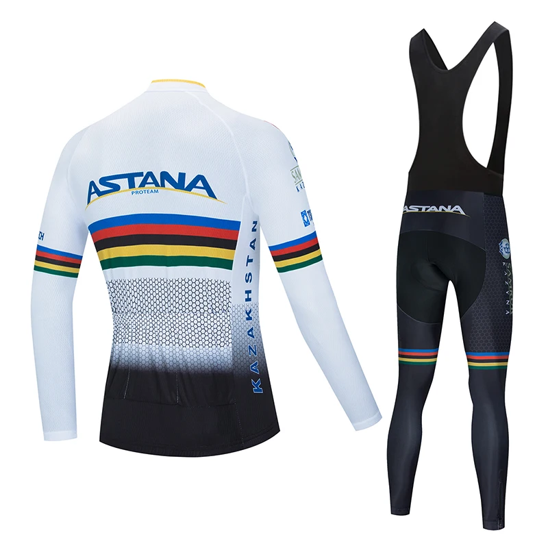 2020 Астана Команда зимние теплые шерстяные штаны для верховой езды Джерси набор