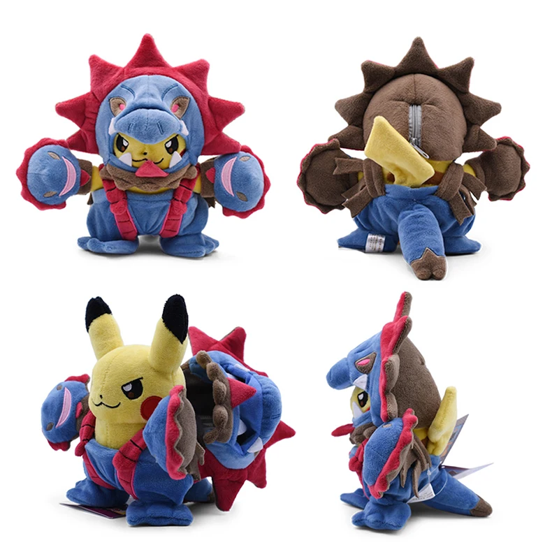 Горячие игрушки 20-24 см 7,9-9,4 ''Пикачу Косплей тиранитар Hydreigon Charizard Snorlax Ampharos Garchomp Мягкие плюшевые игрушки плюш