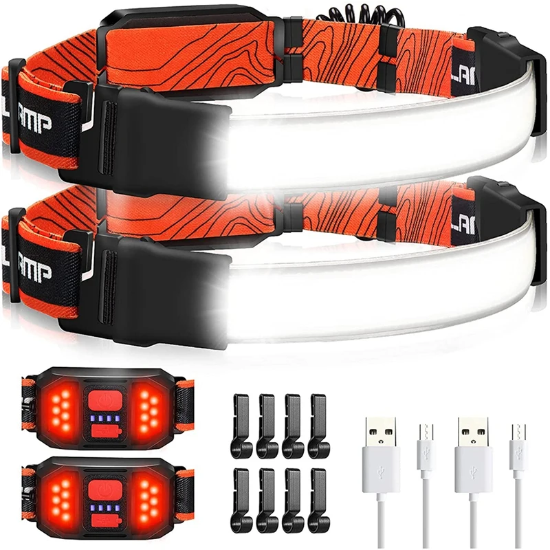 

LED Head Light Flashlight,230°Wide-Beam USB Rechargeable Head Light Headlight Head Light Lamps For Running Camping
