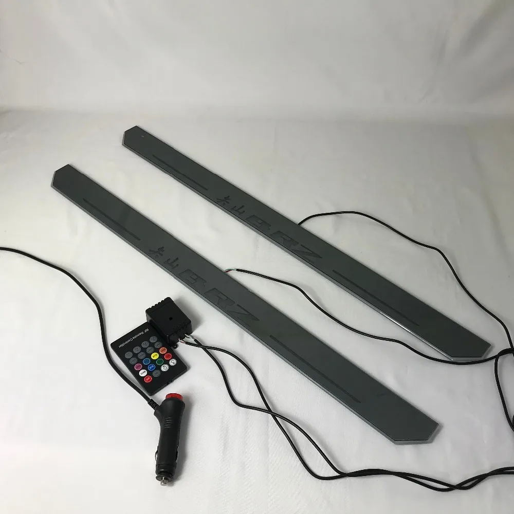 

Infrared sensor control led door sill plate strip welcome light threshold guard protectors for subaru brz