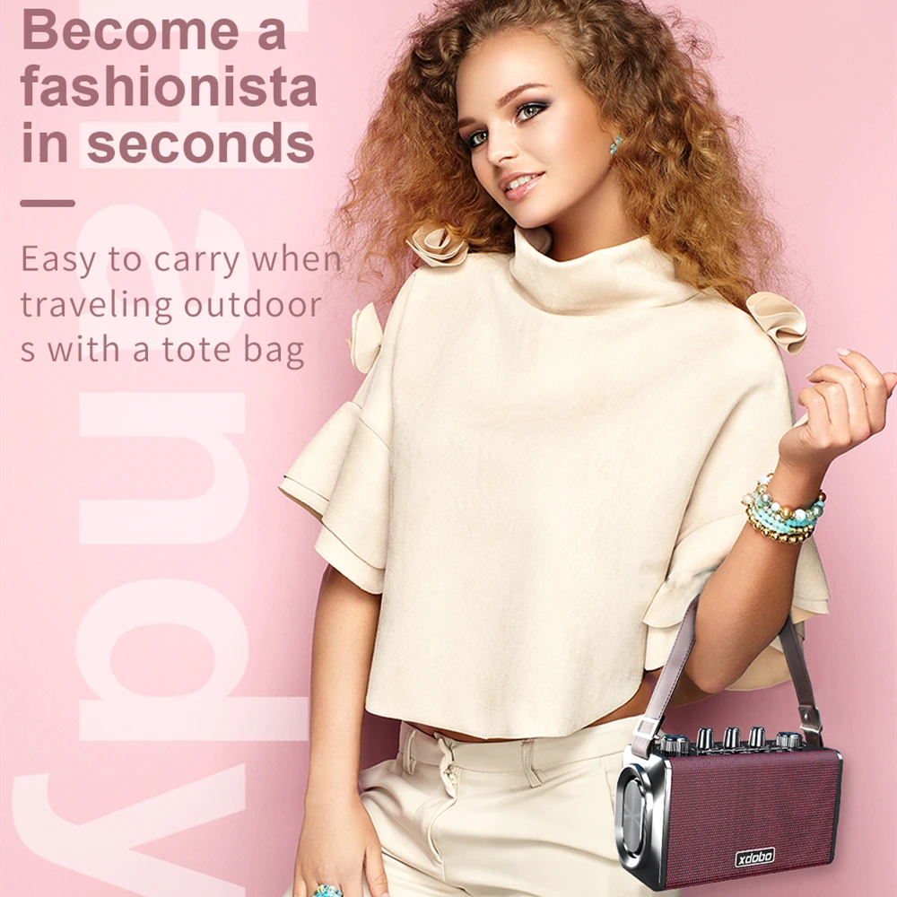 Xdobo Беспроводная колонка Bluetooth 60 Вт с высокой мощностью, устойчивая к воде для использования на открытом воздухе, сабвуфер с объемным стерео звуком 3D Surround System Caixa de som On.