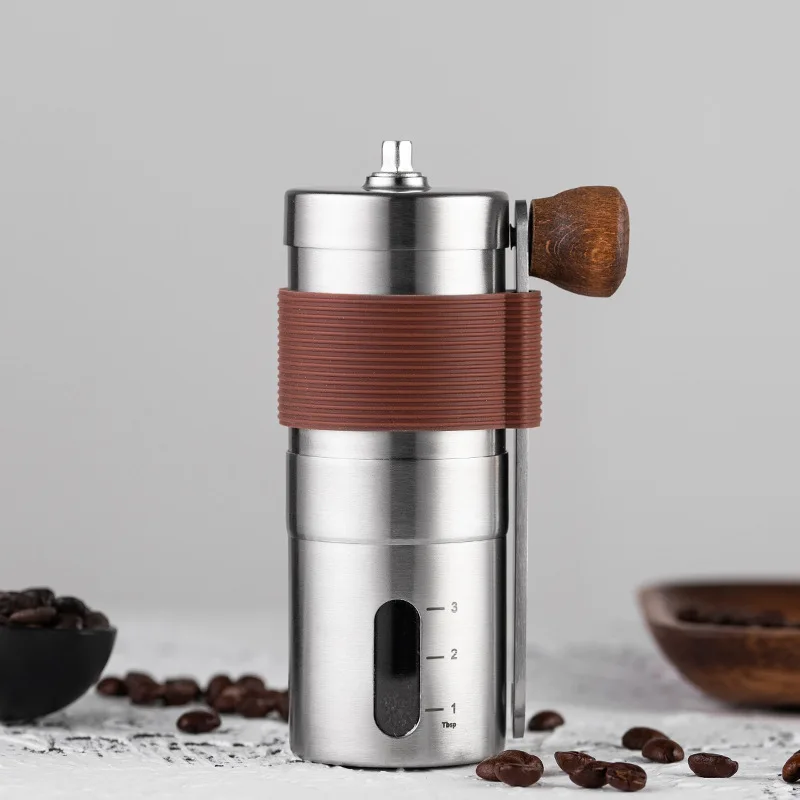 

Portable Hand-Cranked Coffee Machine Coffee Bean Grinder Stainless Steel Manual Coffee Grinding Travel Camping Coffee Supplies