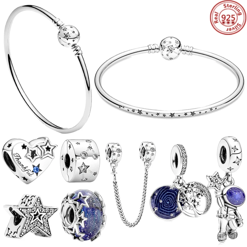 

Бусины-шармы «звезды и луна» из серебра 925 пробы для браслетов и ожерелий Pandora