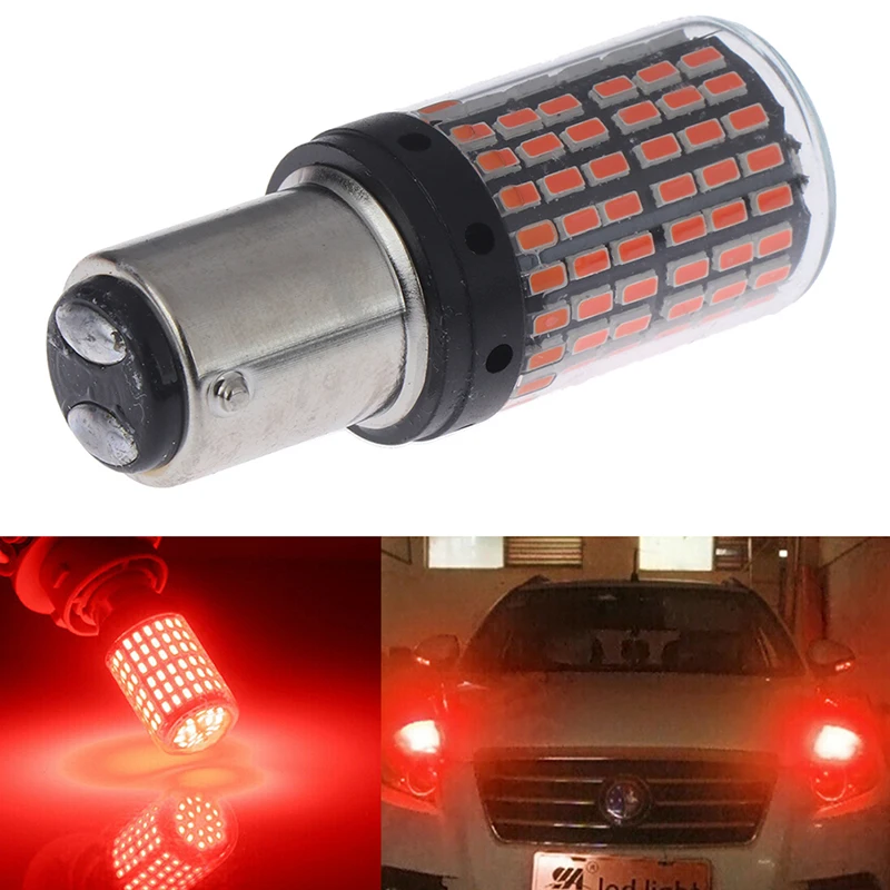 

1Pcs Hot Sale Auto Car LED Lights Red Canbus 3014 144-SMD Car Turn Signal Brake Light No Flash