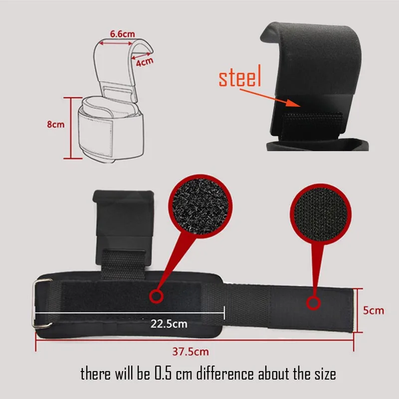 Крючки для тяжелой атлетики набор фитнеса в тренажерном зале наручные Ремешки