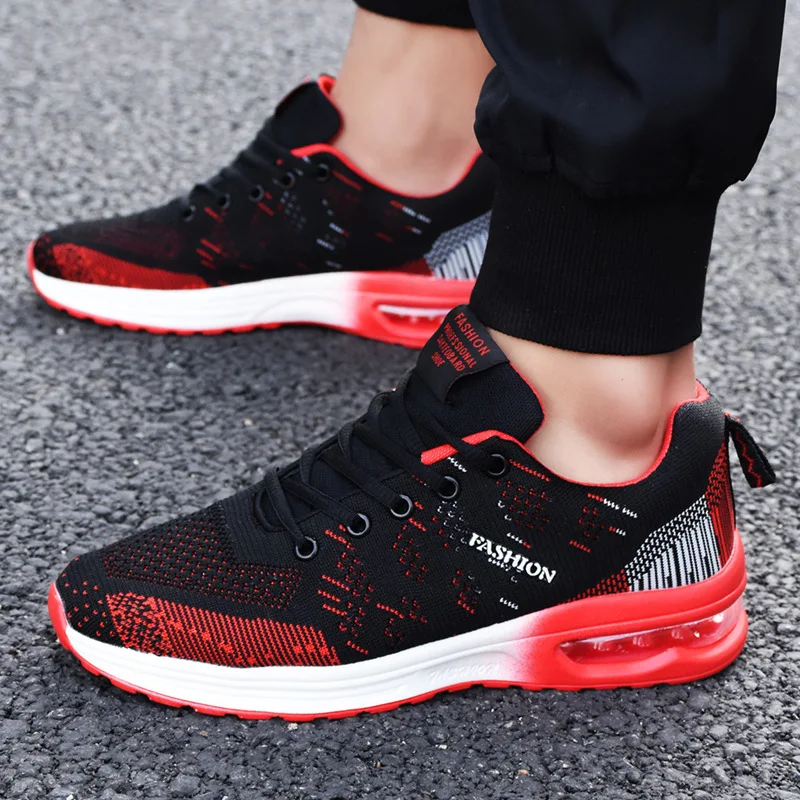 

Air Cushion Men's Sneakers Breathable Summer Shoes Male Lightweight Sneaker Mesh Men Sports Shoes Night Reflective Walking Shoes