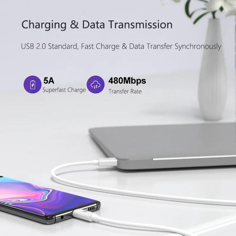 Hannord USB C кабель 5A 40 Вт Supercharge Type для быстрой зарядки|Кабели мобильных телефонов| |