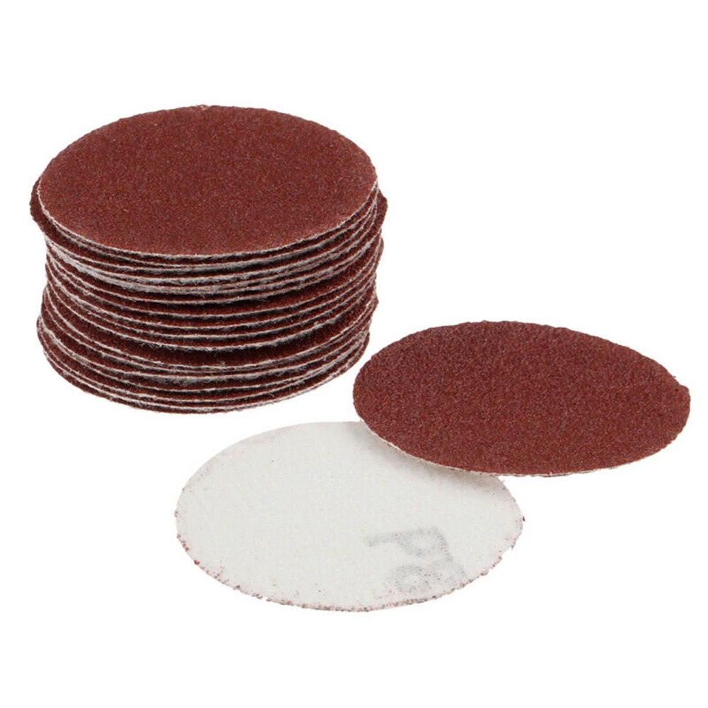 

60pc 2'' 50mm Sanding Discs Backing Pad Plate Rotary Drill Bit Disc Tool Abrasives 60* Sandpaper For Grit 100 240 600 800 1000