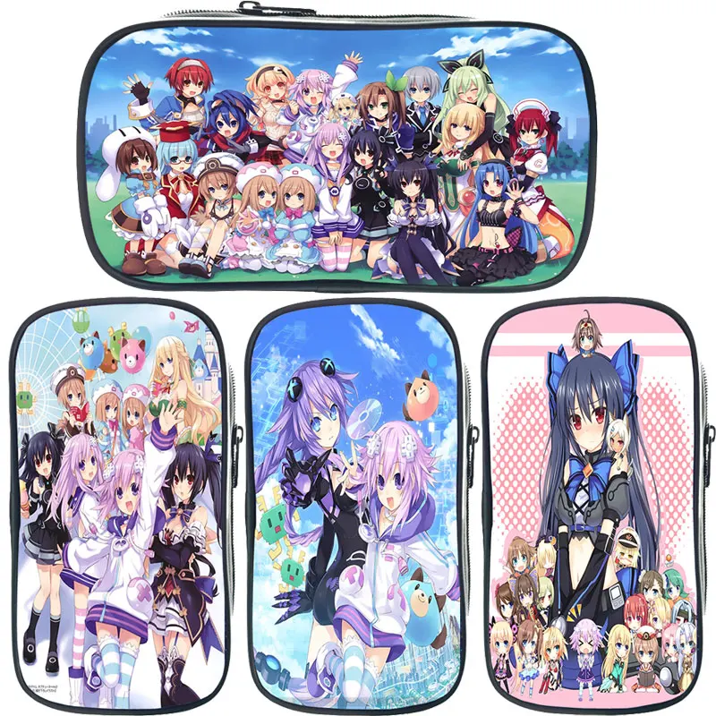 Neptunia Аниме карандашей пенал для студентов мультфильм Карандаш Чехол дети милые