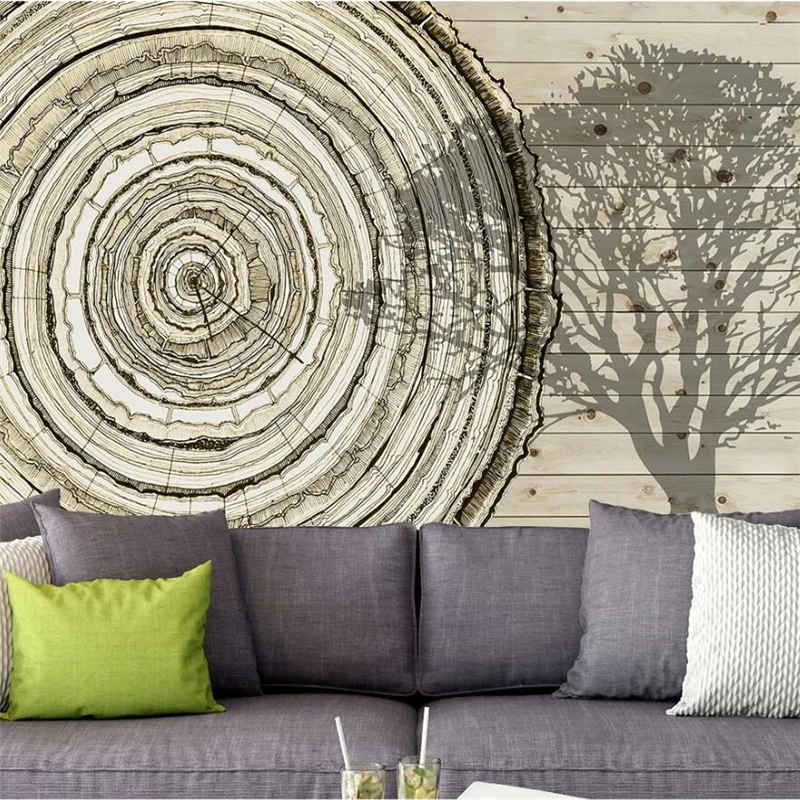wellyu Customized large-scale mural fashion home improvement tree ring art bedroom background wall wallpaper | Обустройство дома