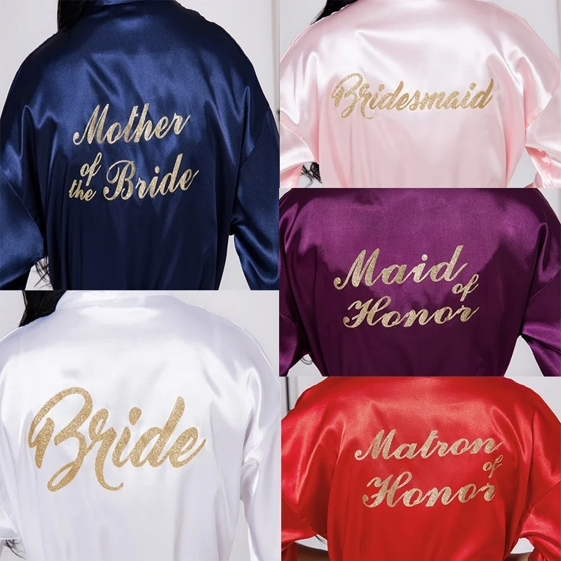 Платье кимоно женское атласное вечернее нижнее белье для невесты подружки