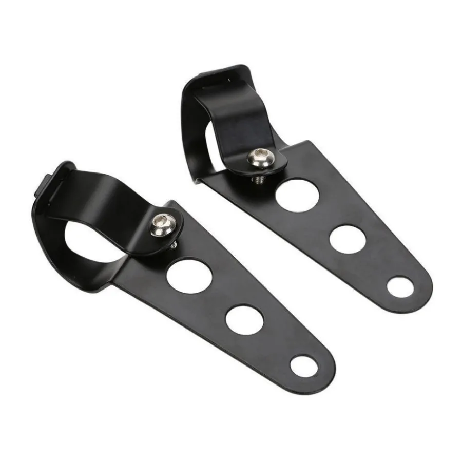 

7" Motorcycle Headlight Lamp Amber LED Turn Signal Indicator With Bracket For Harley Chopper Cafe Racer Bobber