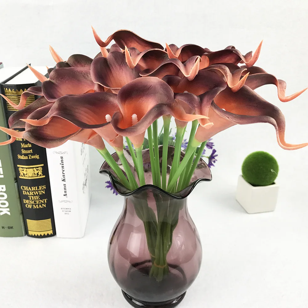 1 шт. искусственный цветок Calla lily для свадьбы дня рождения банкета украшения дома