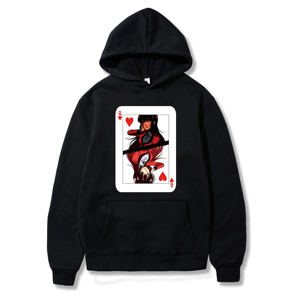 

Harajuku Hoodie Kakegurui Yumeko Jabami Printed Long Sleeve Hoodies Streetswear Anime Hoodie Sweatshirt