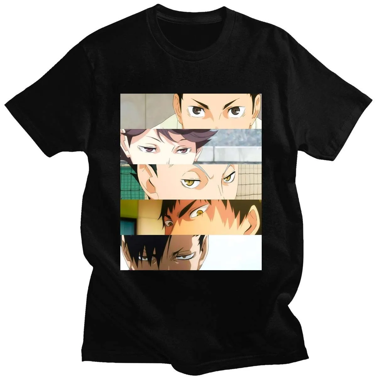 

Футболка Haikyuu Мужская/женская с японским аниме принтом, смешная хлопковая уличная одежда унисекс, Повседневная рубашка с коротким рукавом, ...