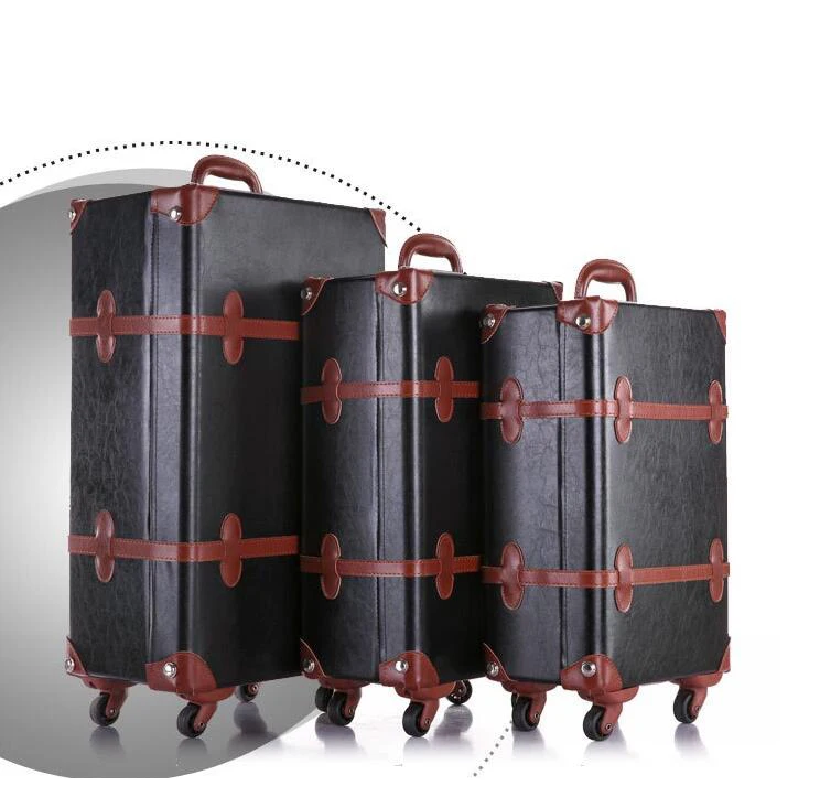 1 pcs luggage CARRYLOVE 2" 22" 2" 26" Спиннер чемодан в стиле ретро набор багаж дорожная тележка чемодан на колесиках - Цвет: 1 pcs luggage