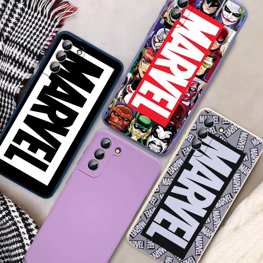 

Marvel Avengers Logo For Samsung Galaxy S21 S20 FE S10 Note20 Note10 Ultra Plus Pro 5G Liquid Soft Phone Case