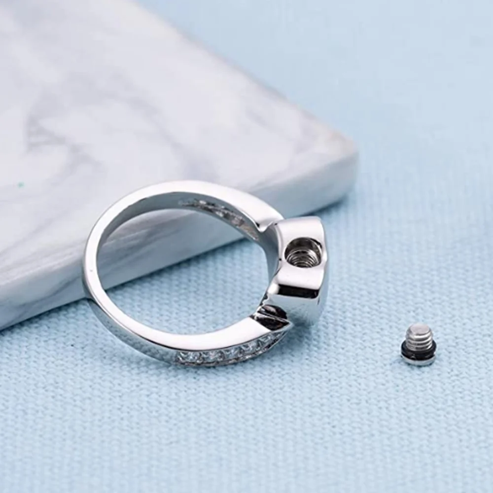Кремация ювелирные изделия хрустальное сердечко кольцо для пепла Keepsake палец