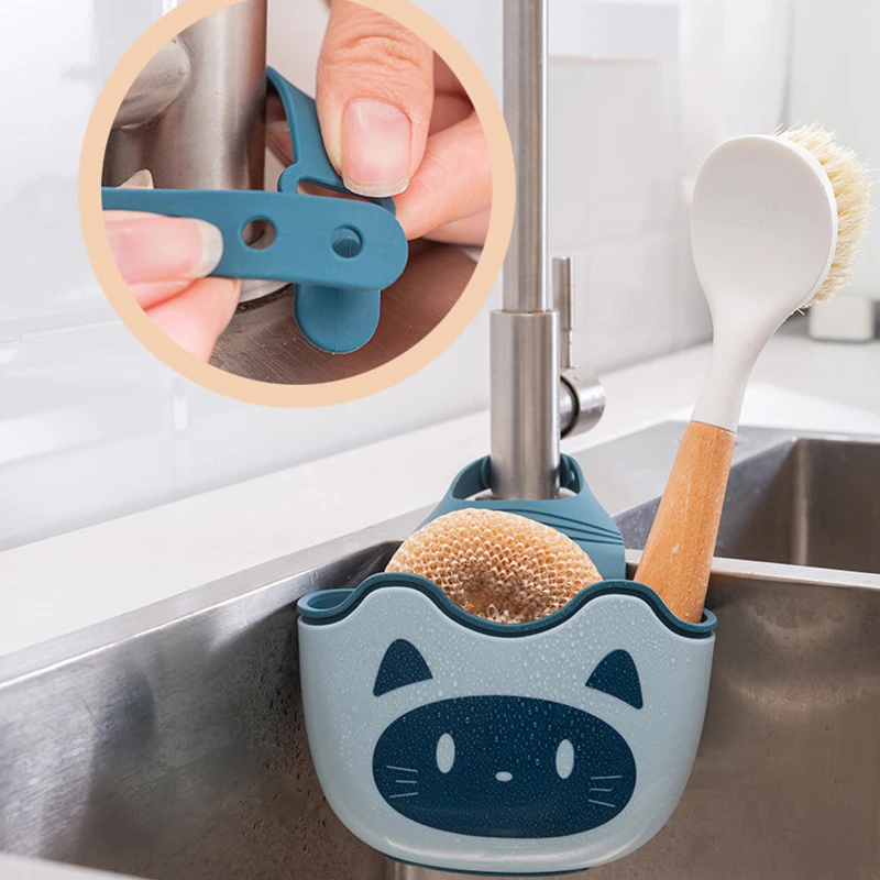 

4 Styles Kitchen Organizer Soap Sponge Drain Rack Bathroom Holder Brush Sink Shelf Adjustable Storage Basket Kitchen Accessories