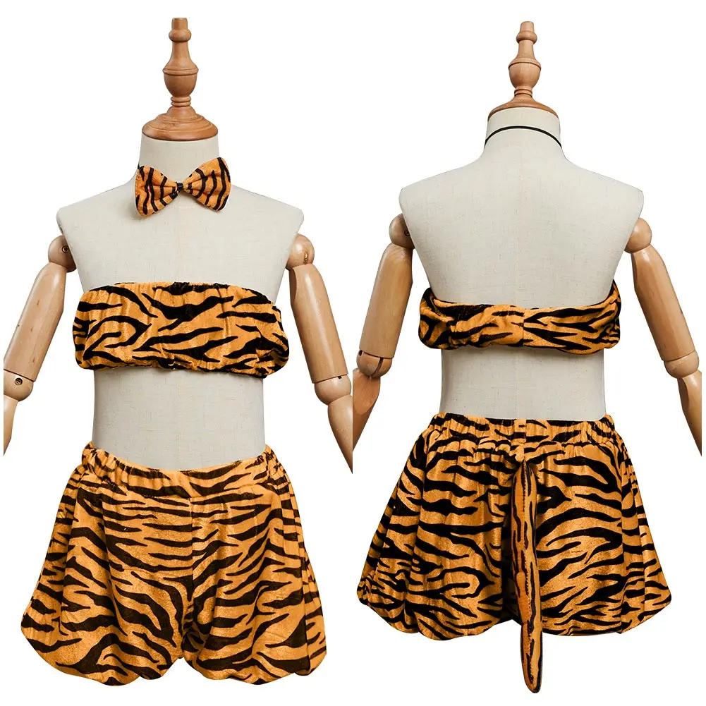 

Kids Children Tiger Cosplay Costume Outfits Halloween Carnival Suit