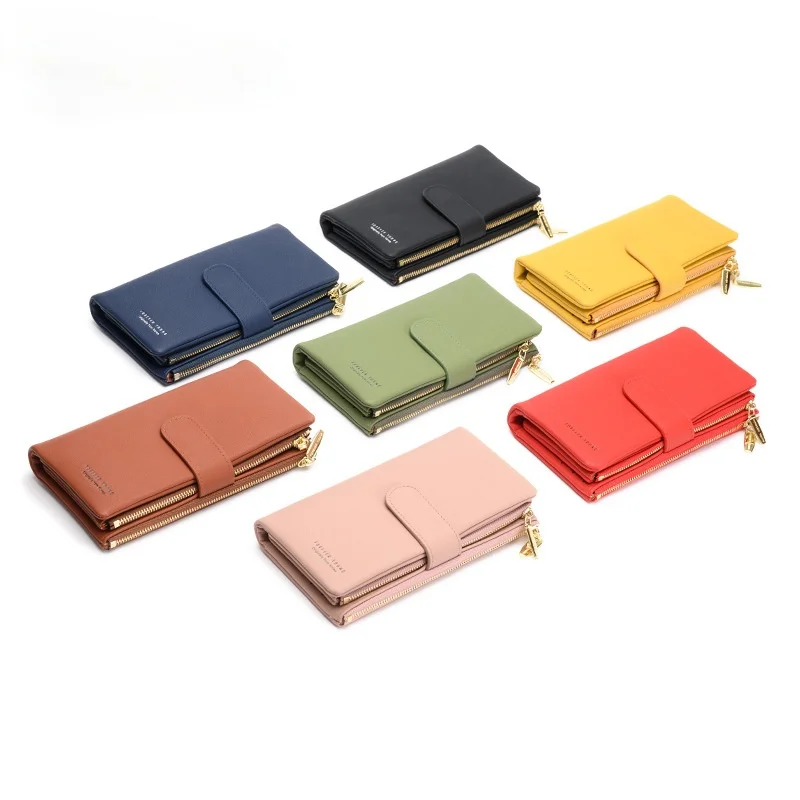 Korean Version 2021 Wallet Long Purse Women Handbag Multi Card Zipper Wallet Pu Leather Clutch Bag for Women