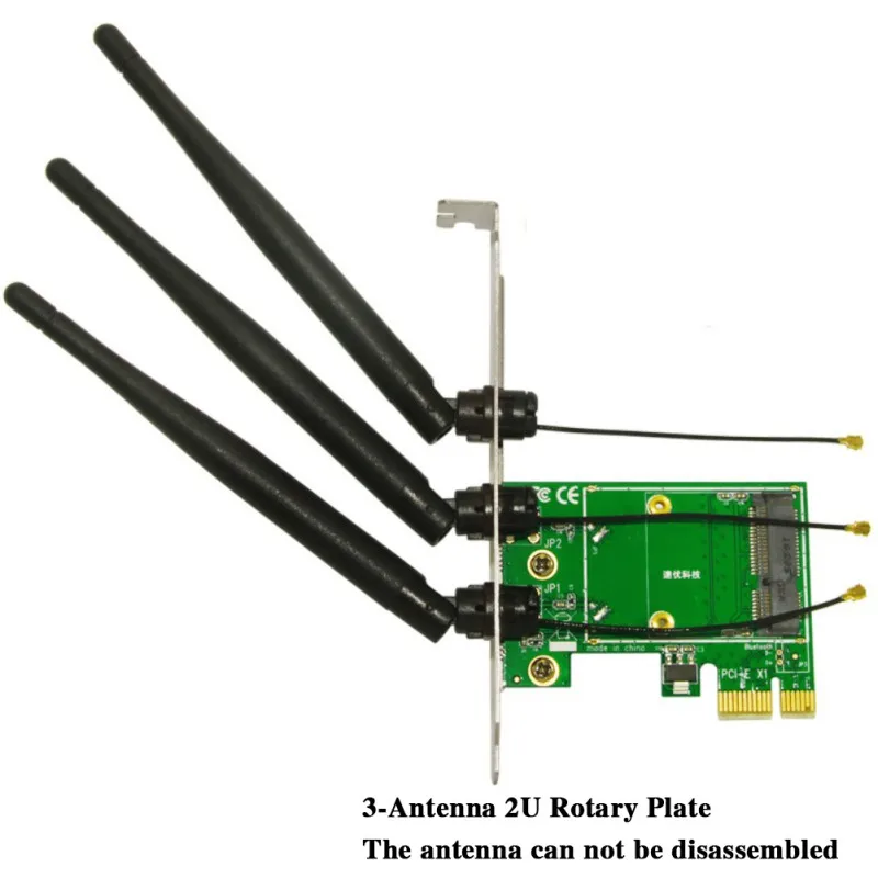Мини PCI-E к PCIE конвертер беспроводная сетевая карта ПК настольный внешний 3.5dBi