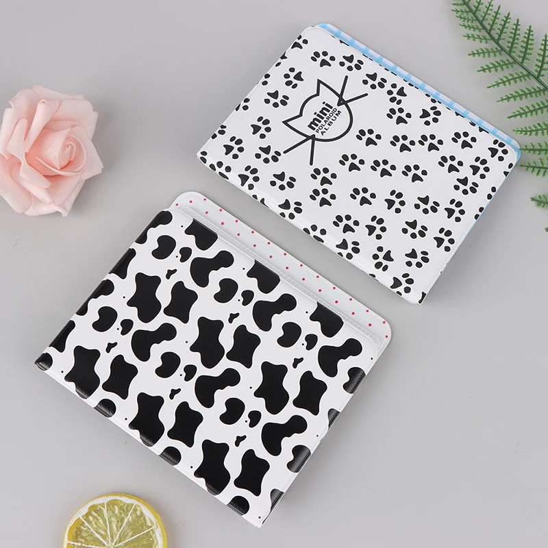 

3 Packs Photo Album for Instax Mini Cow Pattern 64 Photo Albums Postage Stamp Collection Book Home Decoration Memory DIY Book