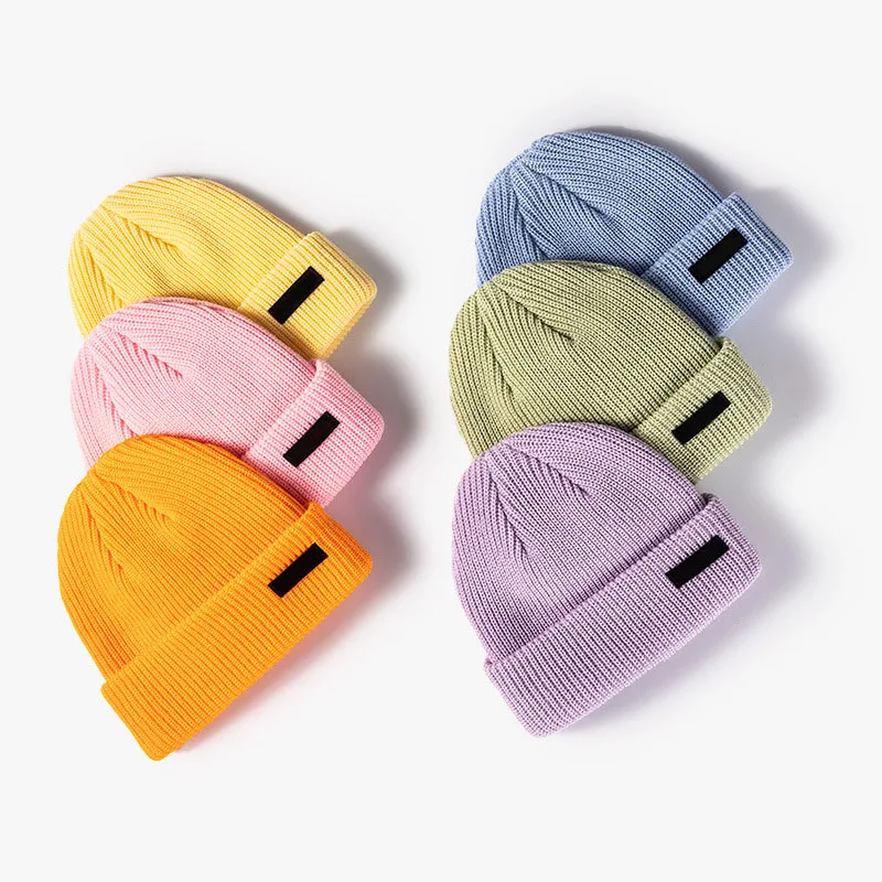 

Solid Color Women Men Beanie Soft Knitted Winter Caps Autumn Winter Crochet Warm Girls Skullies Caps Gorras