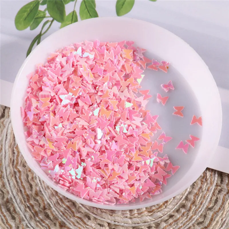 Блестки для ногтей в виде бабочки 4 мм форме милого насекомого блестки 12 цветов