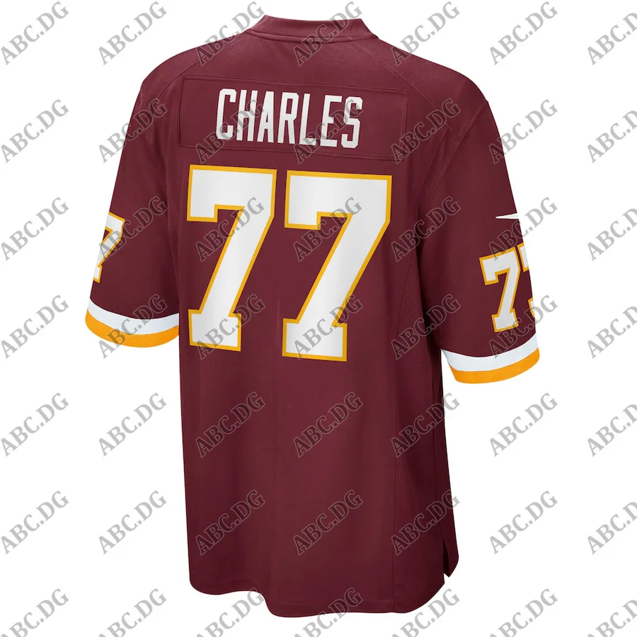 

Men Women Kid Youth Saahdiq Charles Washington Burgundy Game Player Jersey