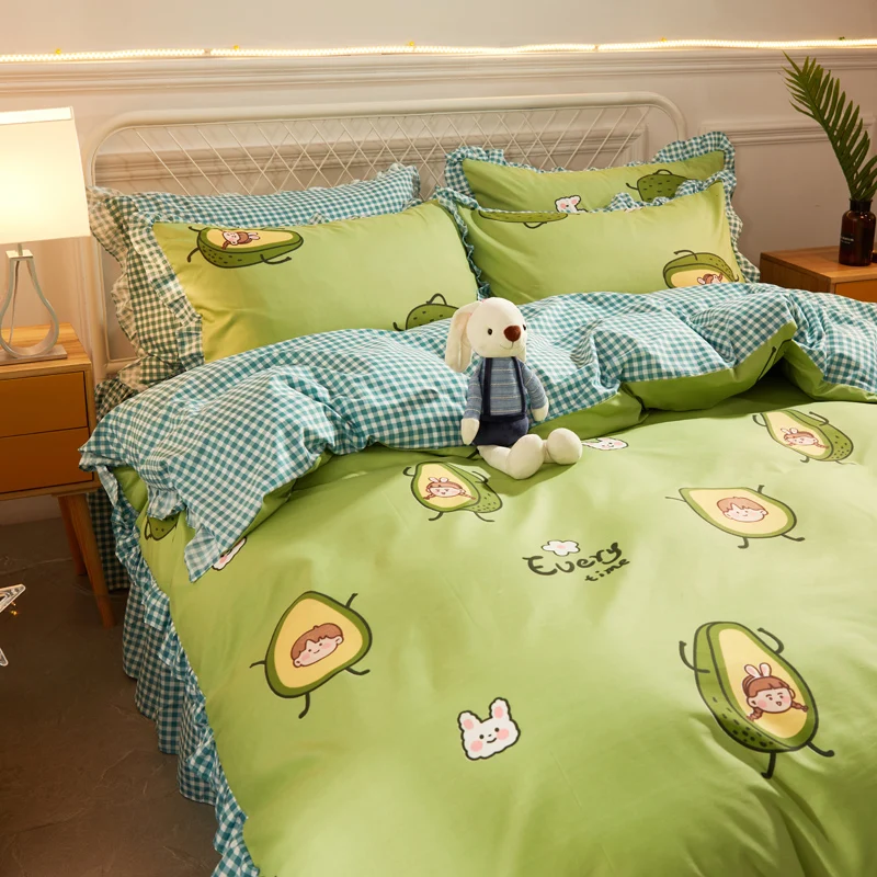 Комплекты постельного белья с фруктами комплекты двойным пододеяльником и