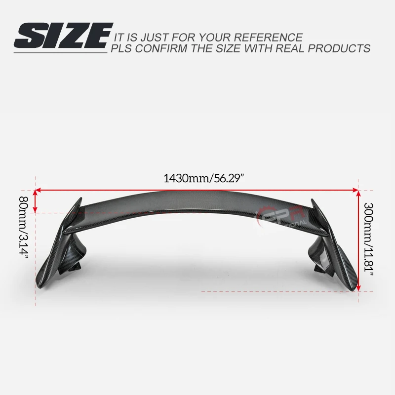 Для Civic Type R FK2 2015-2017 OEM задний спойлер (5 дверных люков) крыло из углеродного волокна