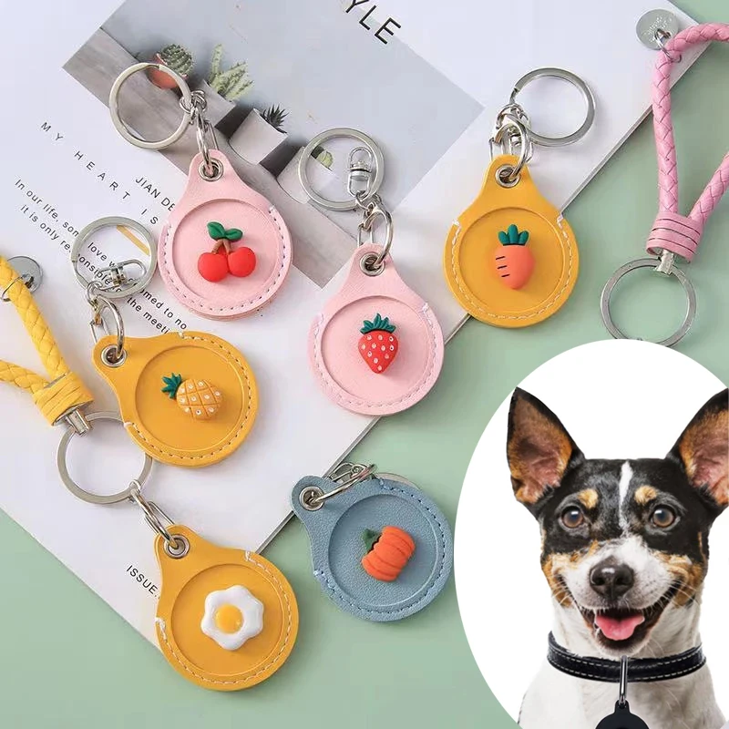 

Симпатичные Фрукты защитный рукав для Apple AirTag защитный рукав подходит для Apple локатор GPS трекер для аксессуаров для домашних питомцев собак