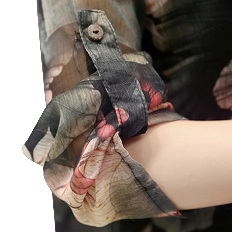 Summer Floral Chiffon Dress Two Pieces Set Sleeveless V Neck Vest Dresses Plus Size Women Sets |