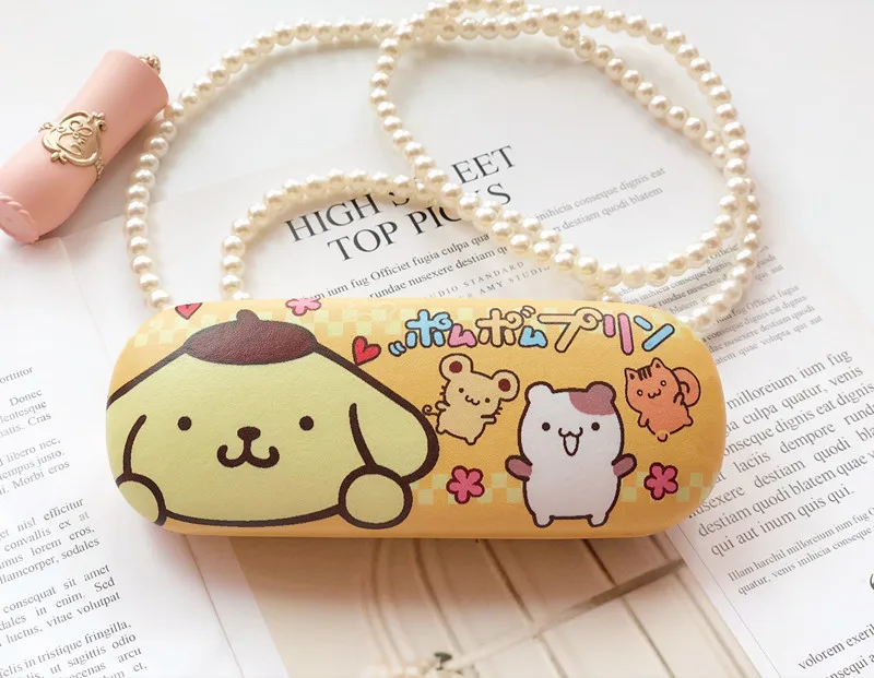 Новая мода мультфильм кошка hello kitty кожа Студенческая девушка близорукий Чехол для очков Леди Портативный Прекрасный Футляр для очков подарок на день рождения - Цвет: J