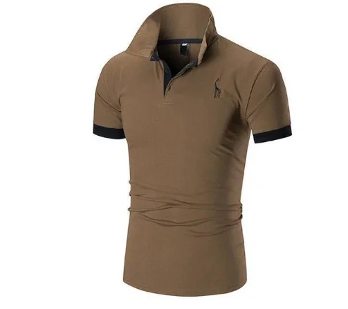 Мужская одежда 2020 летние поло с короткими рукавами однотонная Облегающая