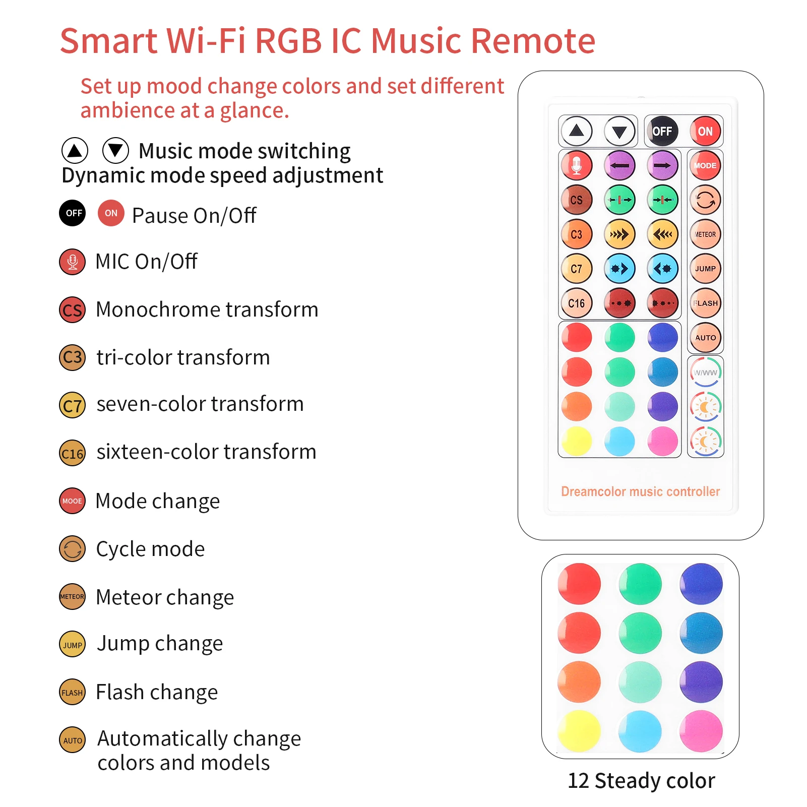 

Smart L ife LED Strips Light Intelligent Wifi Controller for RGB LED Strips Light Voice Remotes Control Colorful Strips Light